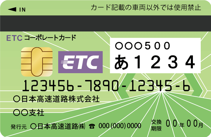 ETCコーポレートカード券面